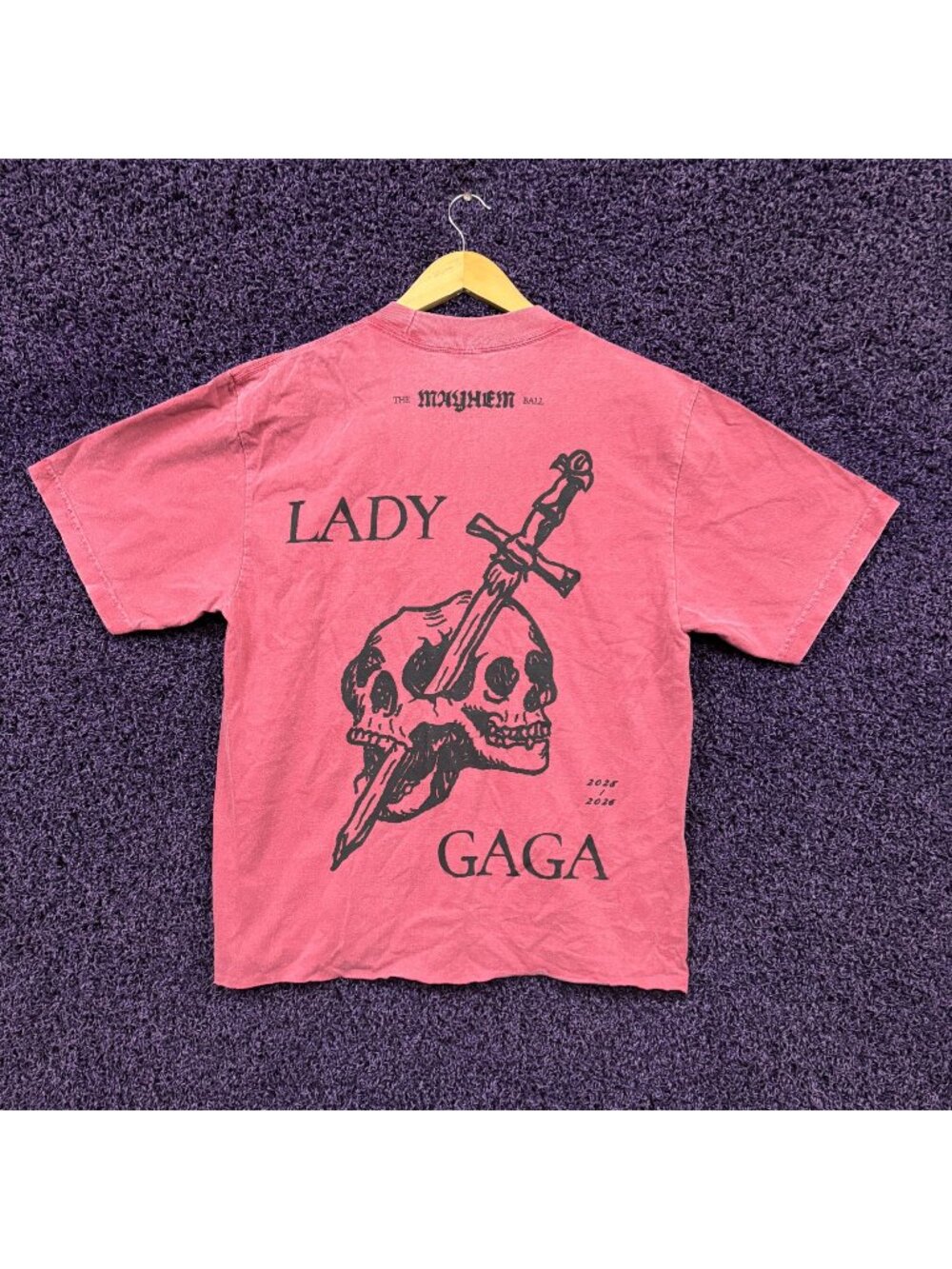 Lady Gaga Mayhem Ball Tour Cropped T-Shirt Size Medium